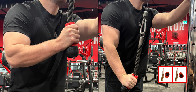 Single arm tricep pushdown with PUMPZ