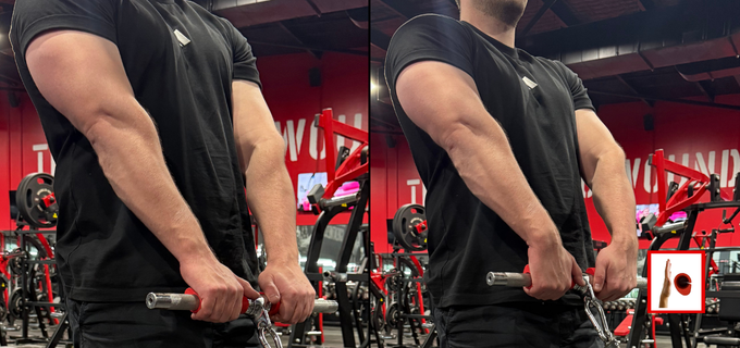 Cable wrist curls with PUMPZ